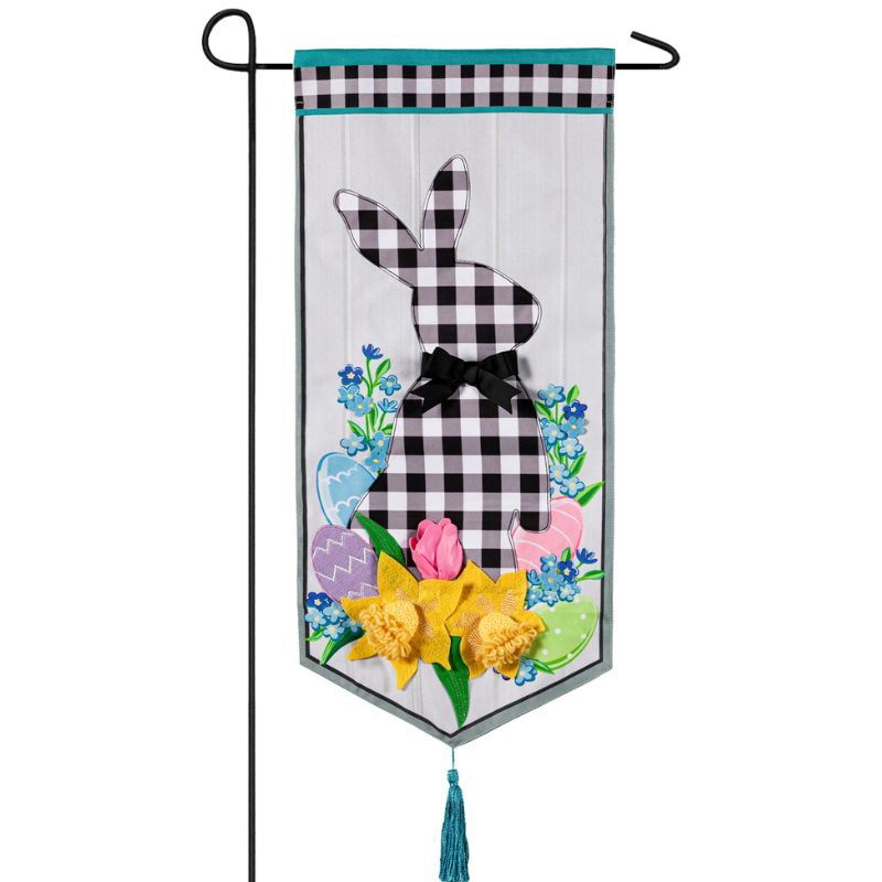 Gingham Easter Bunny Banner